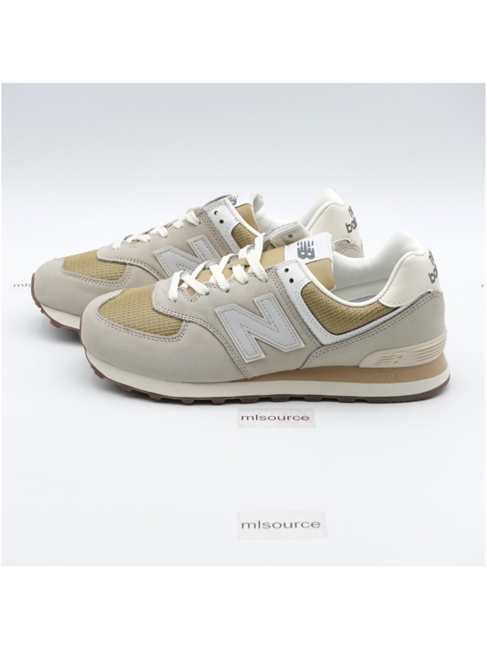 NEW WIDE 2E Men's New Balance 574 Leather Sneakers U5748DF Shipyard